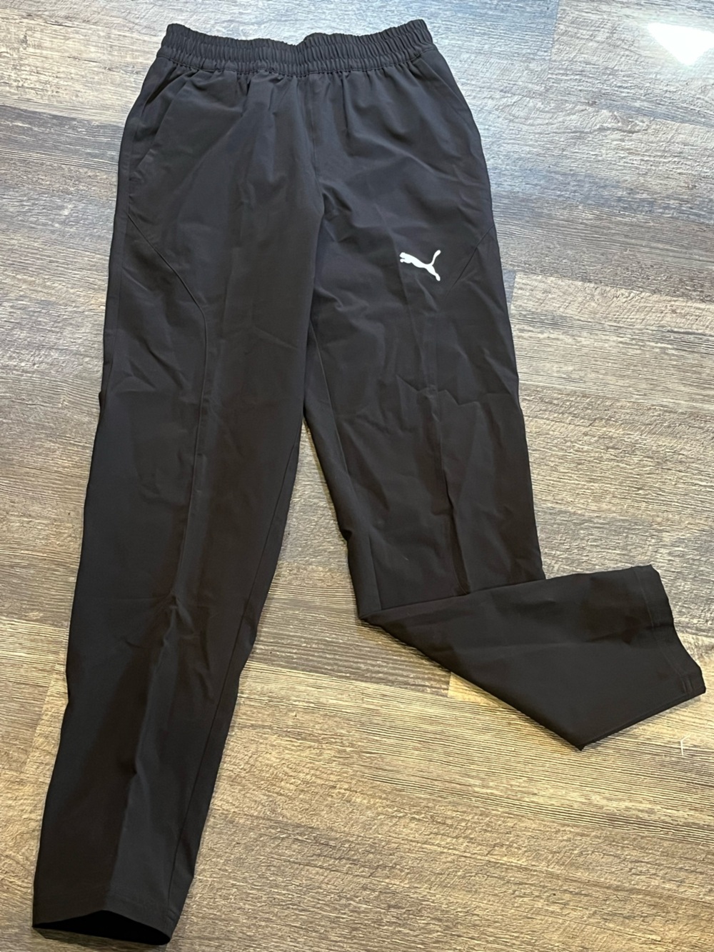 Puma Black Leggings with White Logo Tag